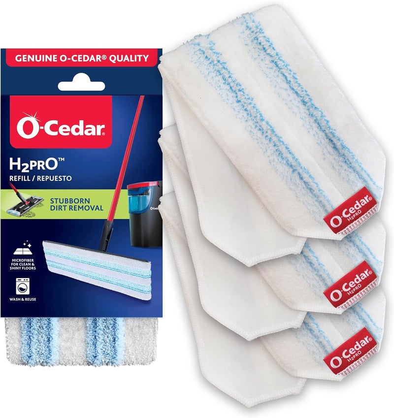 o cedar وسادات ممسحة H2prO الأصلية (عبوة من 3) | قابلة للغسل في الآلة | قابلة لإعادة الاستخدام | بدائل رأس ممسحة من الألياف الدقيقة - Image 1